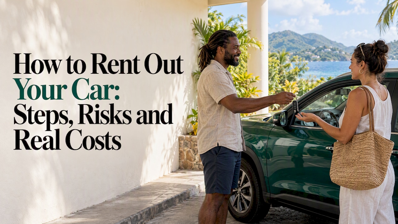 Host handing a car key to traveler
